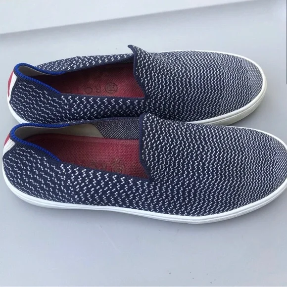 Rothy’s Blue White The Slip On Sneaker. Size 9. - Picture 2 of 9